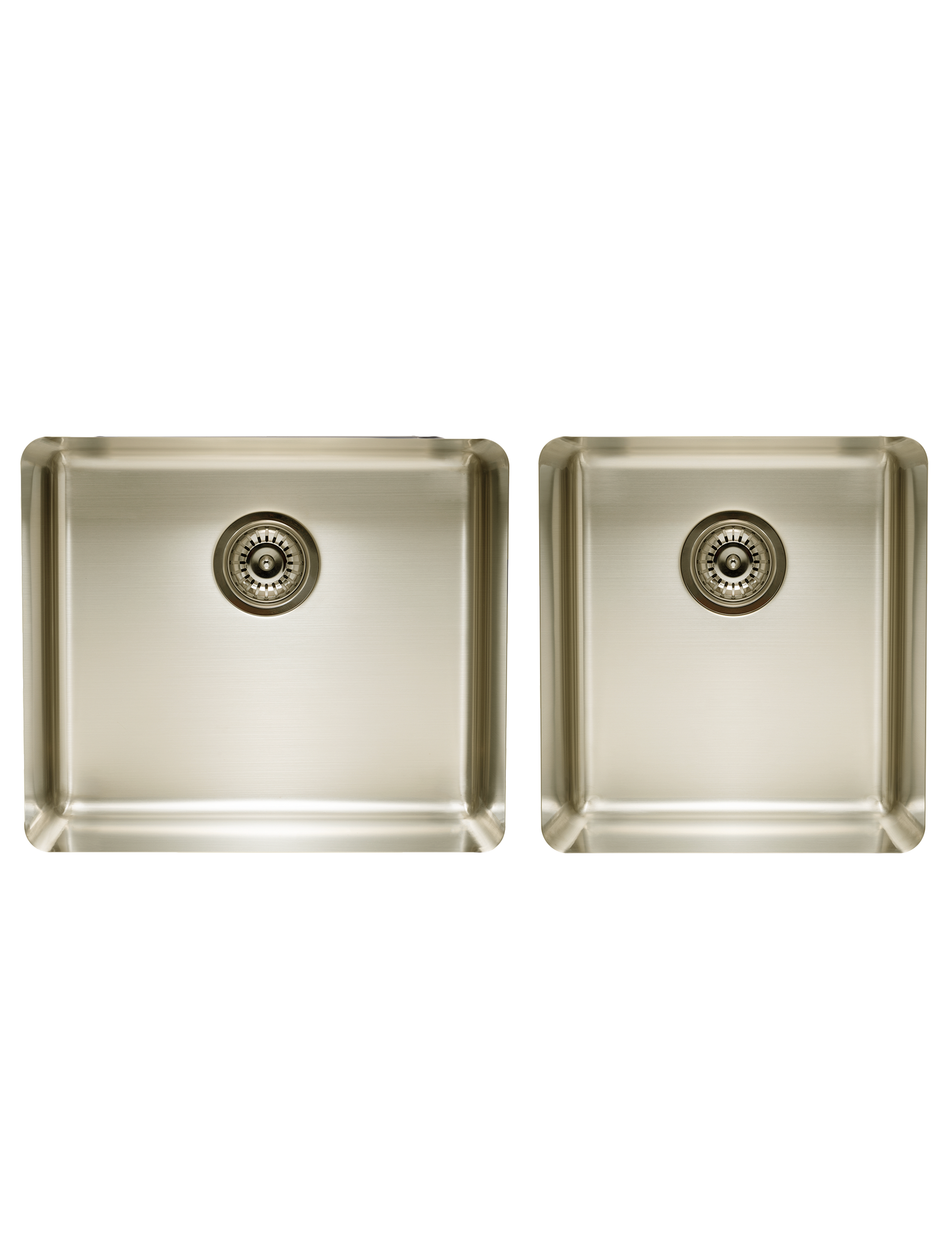 Large and Medium Double Bowl Kitchen Sink in Pearl Gold