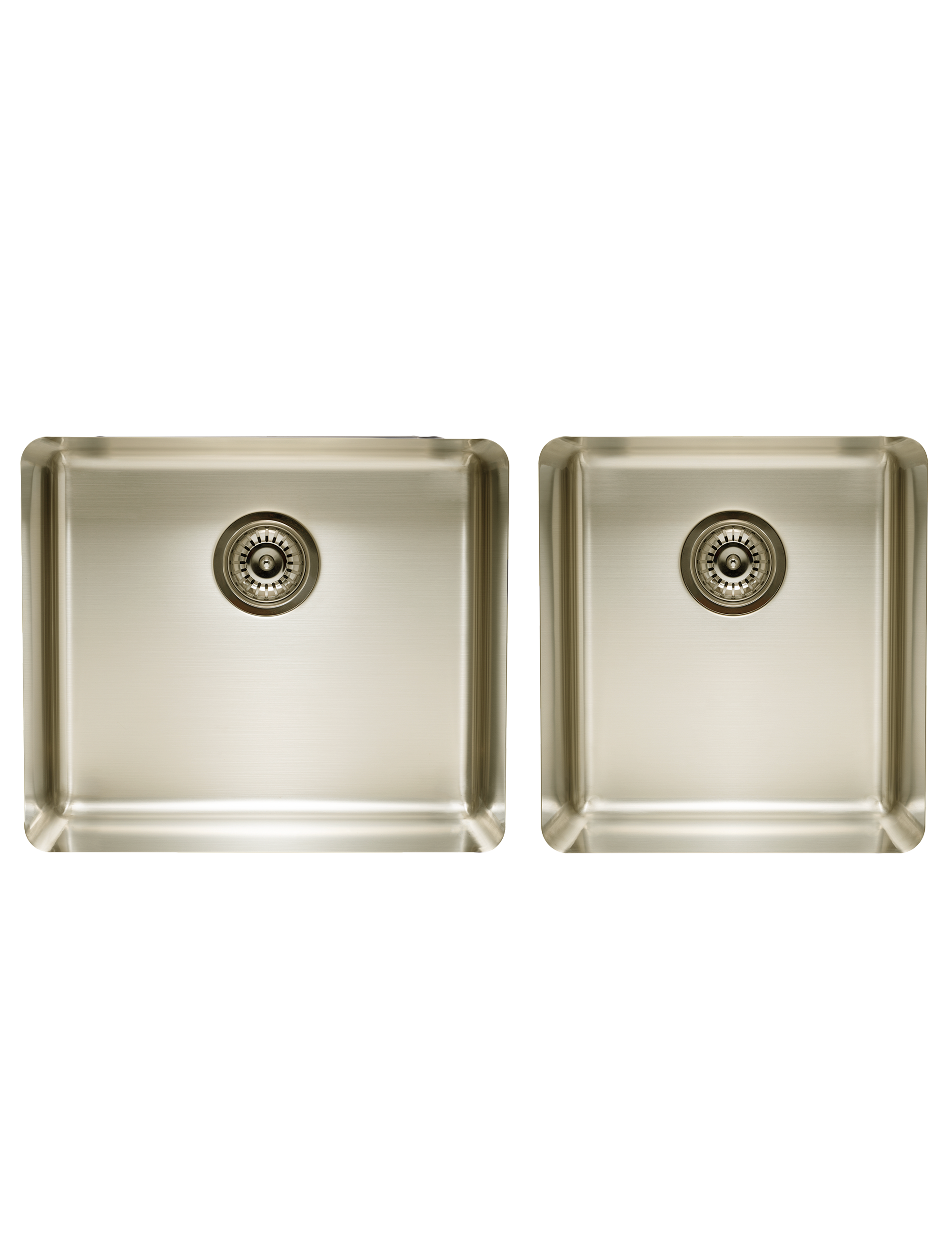 Large and Medium Double Bowl Kitchen Sink in Pearl Gold