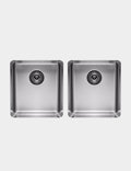 Essentials 350mm & 350mm Double Bowl Sink - TSSS4040