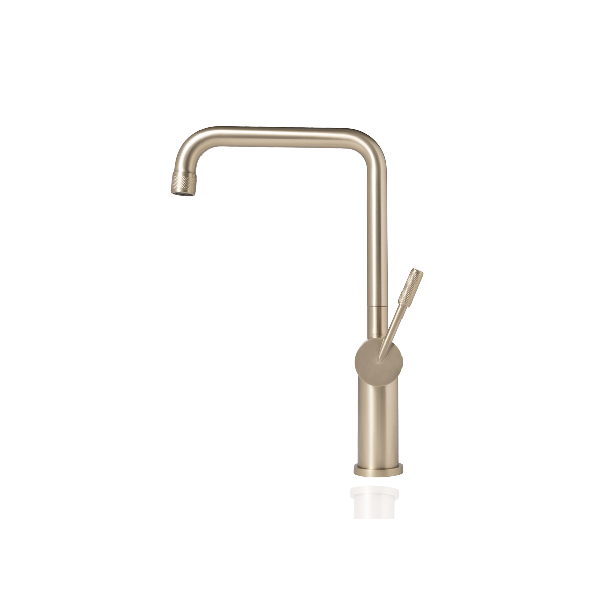 Square Kitchen Mixer Tap - Pearl Gold