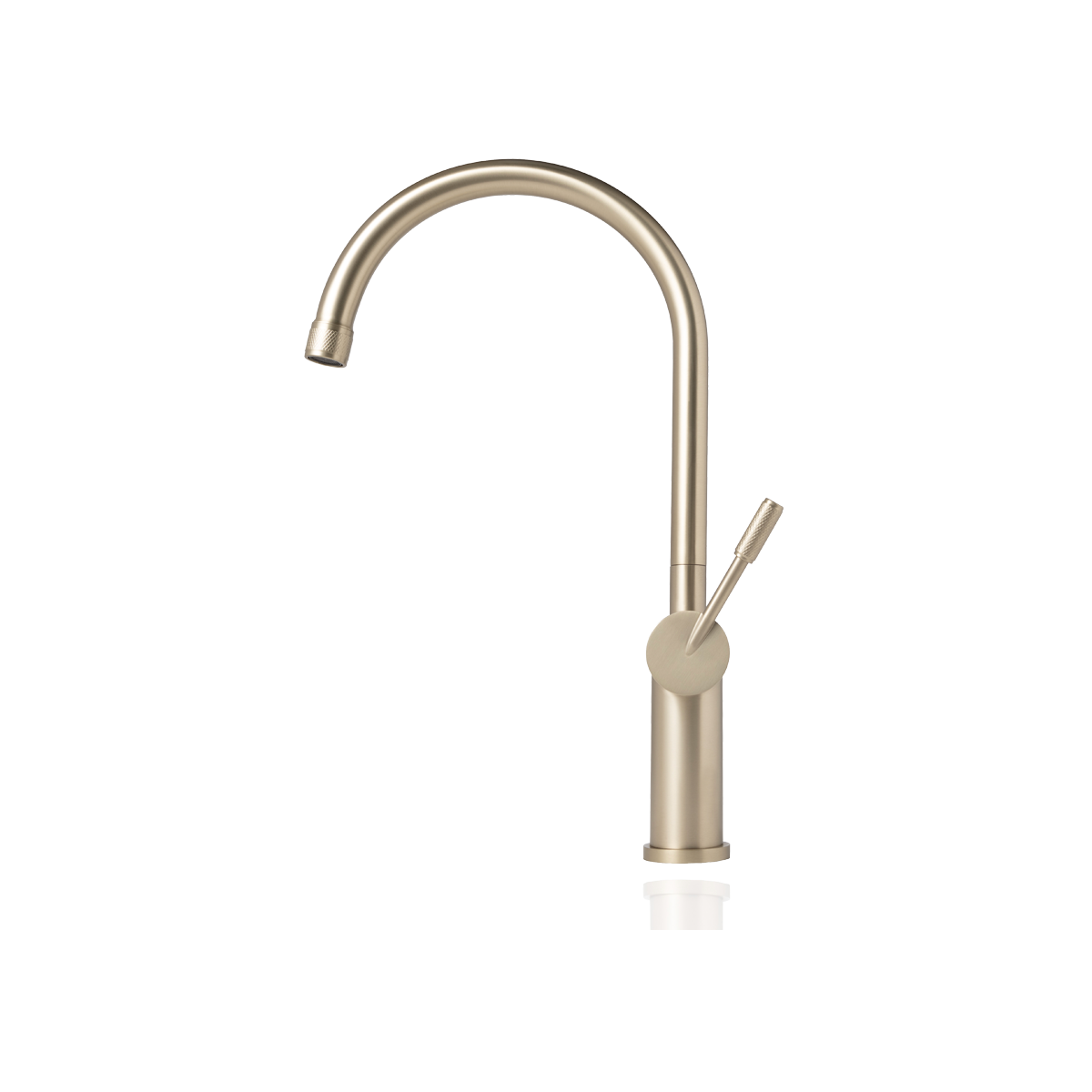 Gooseneck Kitchen Mixer Tap - Pearl Gold