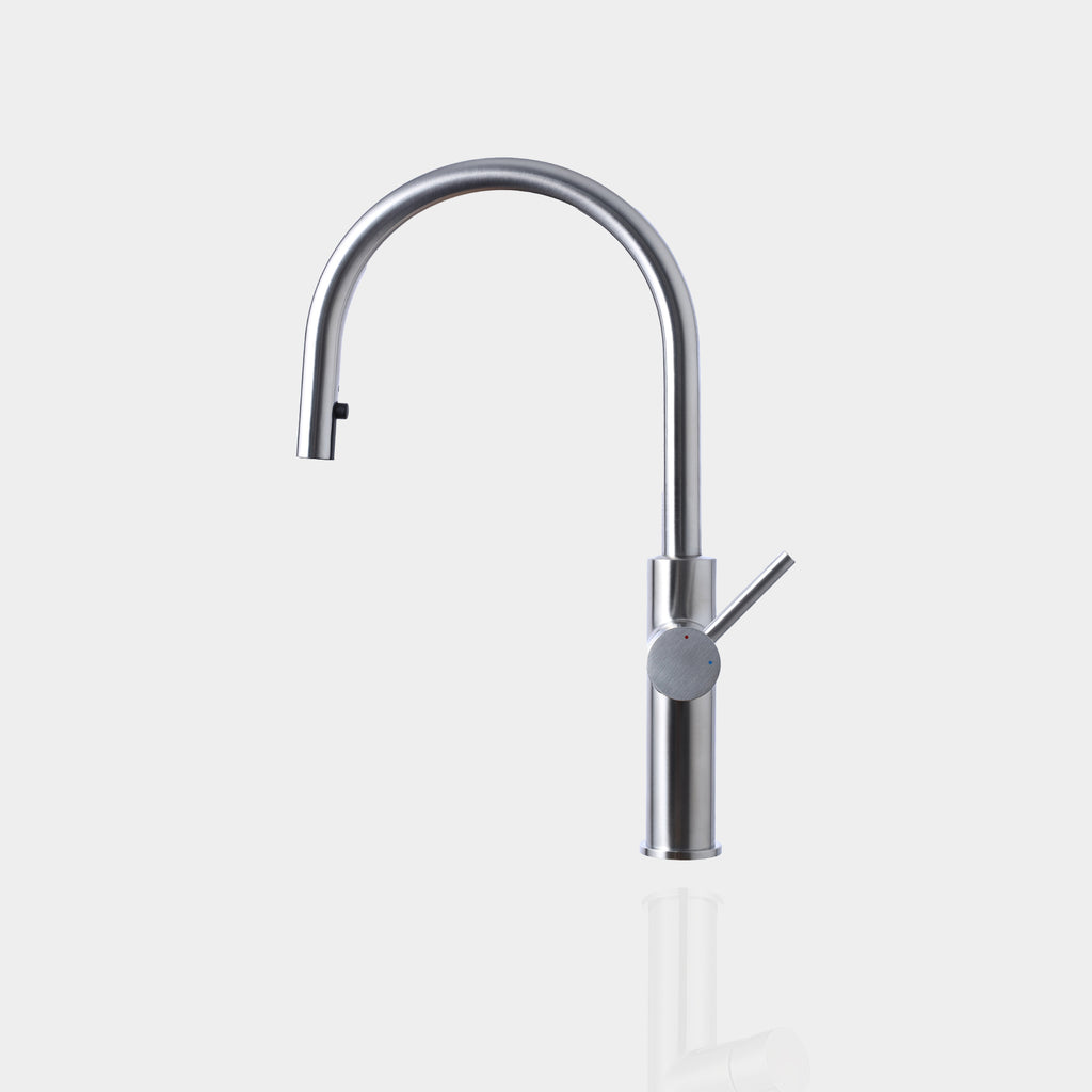 Essentials Lite Gooseneck Pull Out Kitchen Mixer Tap - TTSSXP