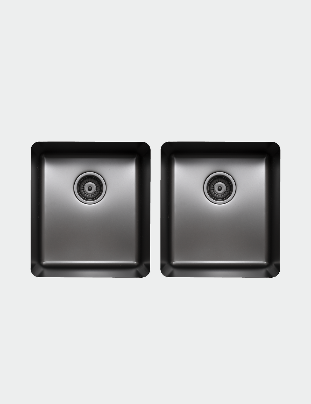 Essentials 350mm & 350mm Double Bowl Sink - TSGM4040