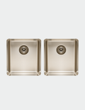 Essentials 350mm & 350mm Double Bowl Sink - TSPG4040